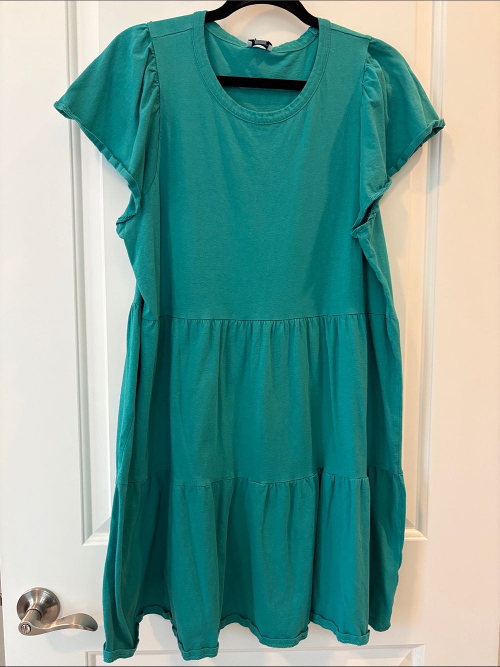 J Crew Women’s Teal Tiered Dress